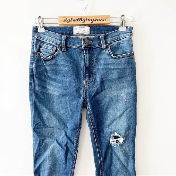 Free People Great Heights Frayed Skinny Jeans - Picture 7 of 14